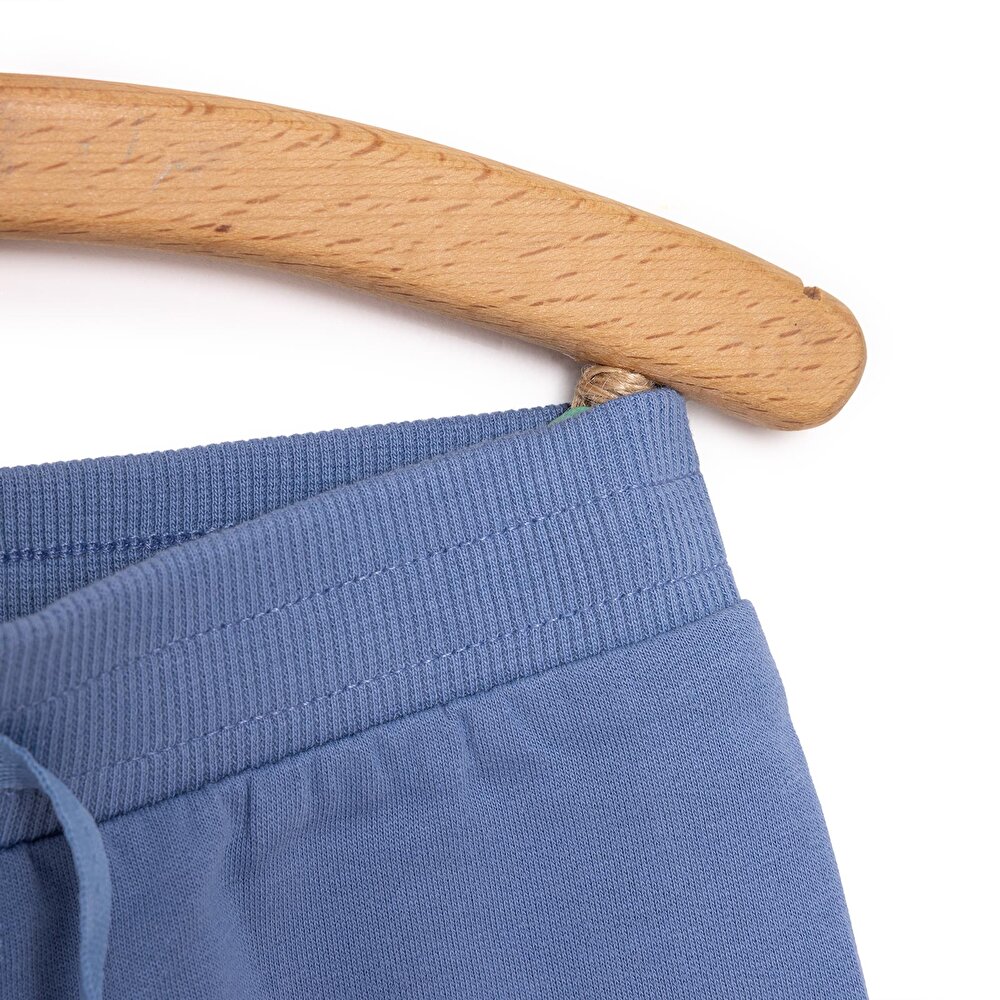 Erkek Bebek Eşofman Alt Şardonlu Kumaş İpli Ribanalı Paça