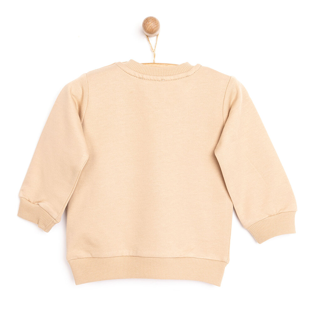 Basic Az Şardonlu Hero Baskılı Sweatshirt Erkek Bebek