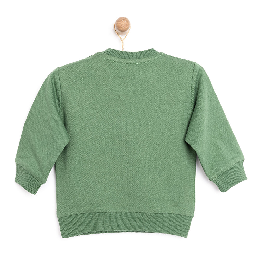 Basic Az Şardonlu Kamp Temalı Sweatshirt Erkek Bebek