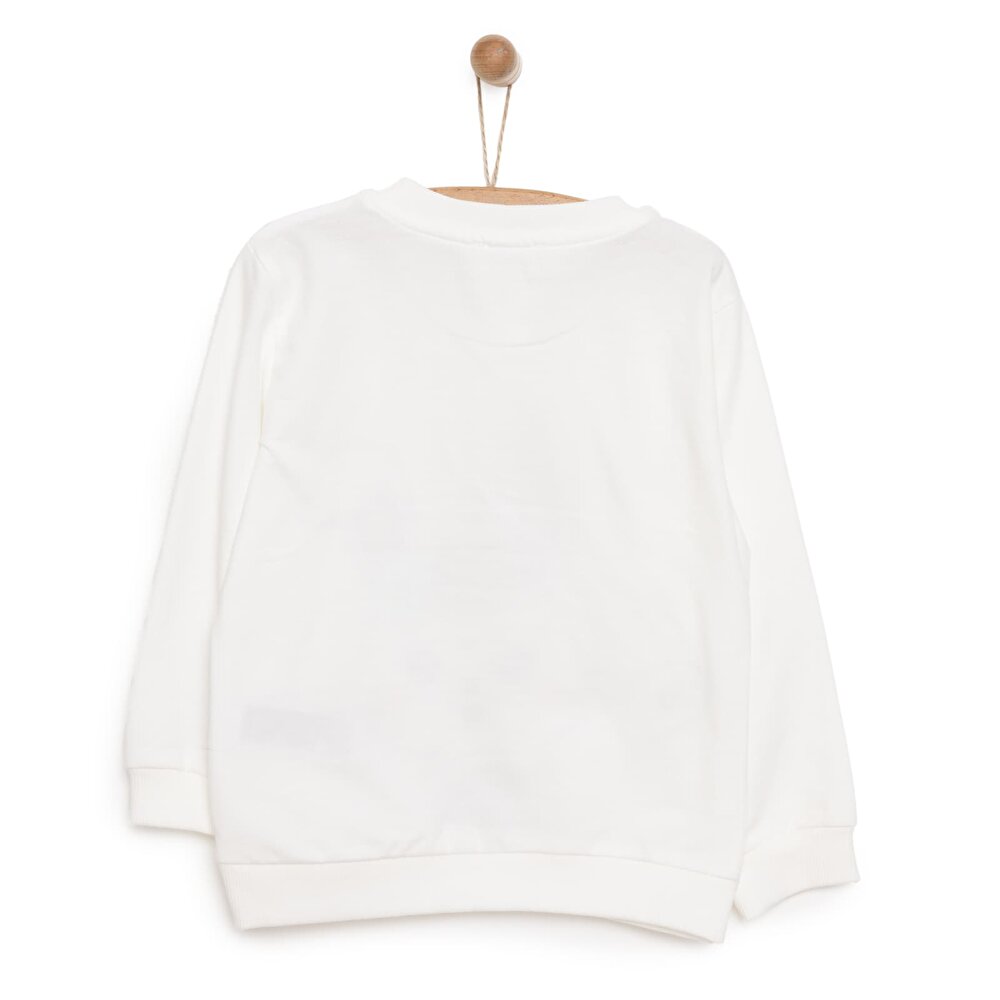 Basic Az Şardonlu Tavşan Desenli Sweatshirt Kız Bebek