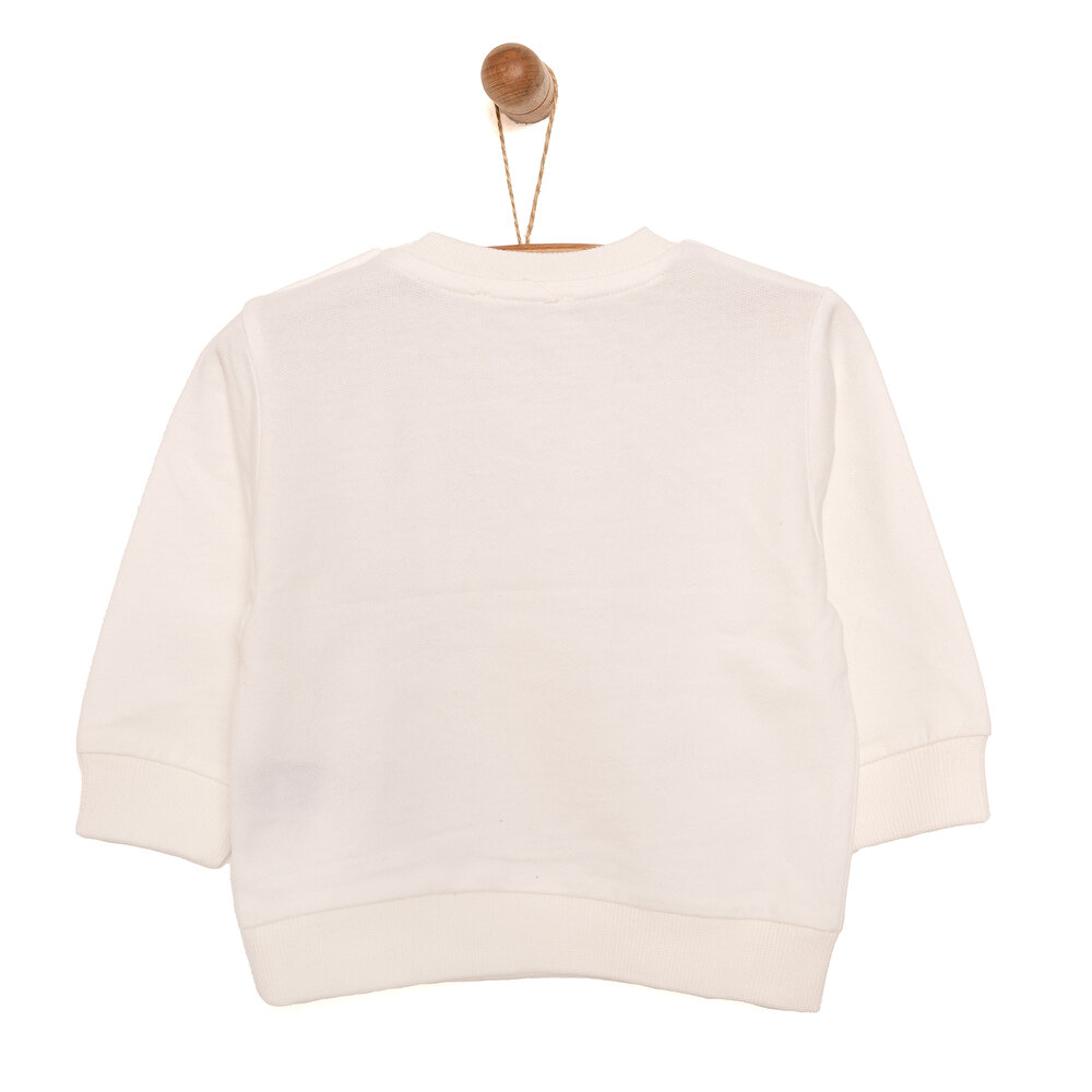 Basic Az Şardonlu Zürafa Desenli Sweatshirt Erkek Bebek