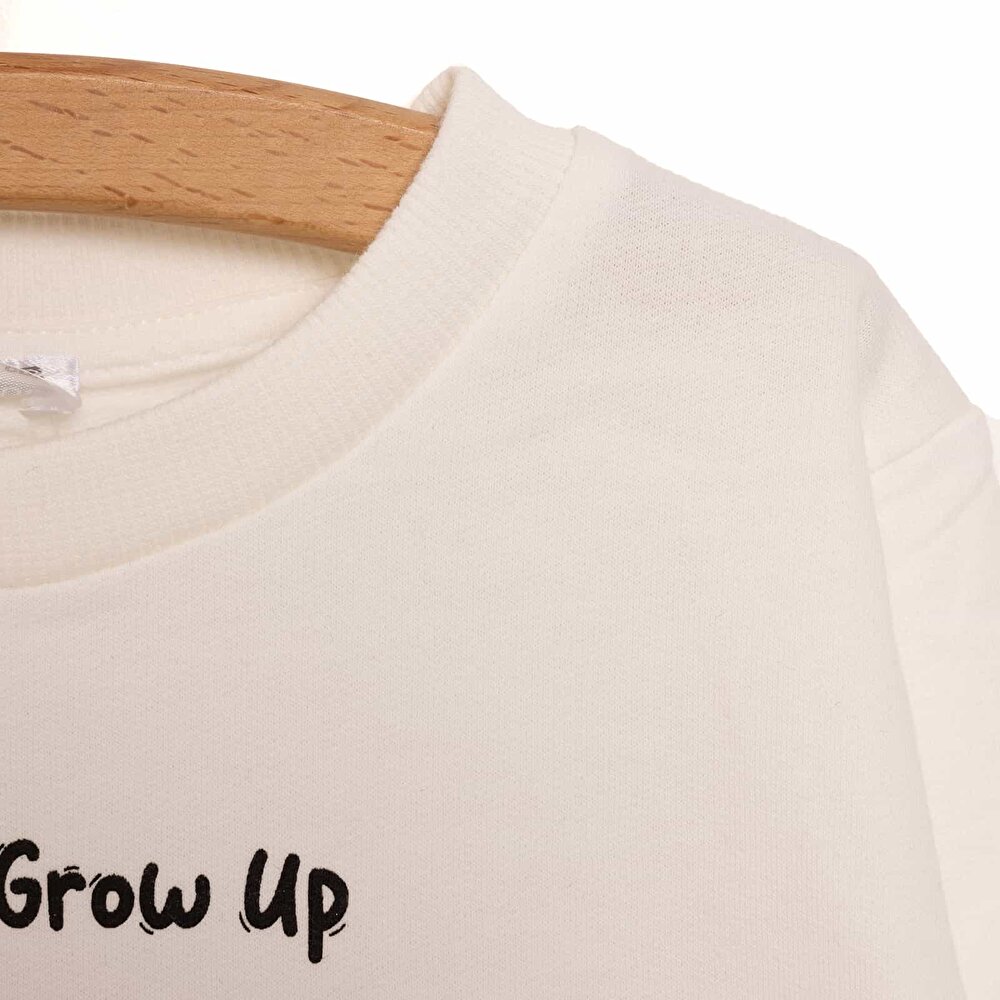 Basic Az Şardonlu Zürafa Desenli Sweatshirt Erkek Bebek