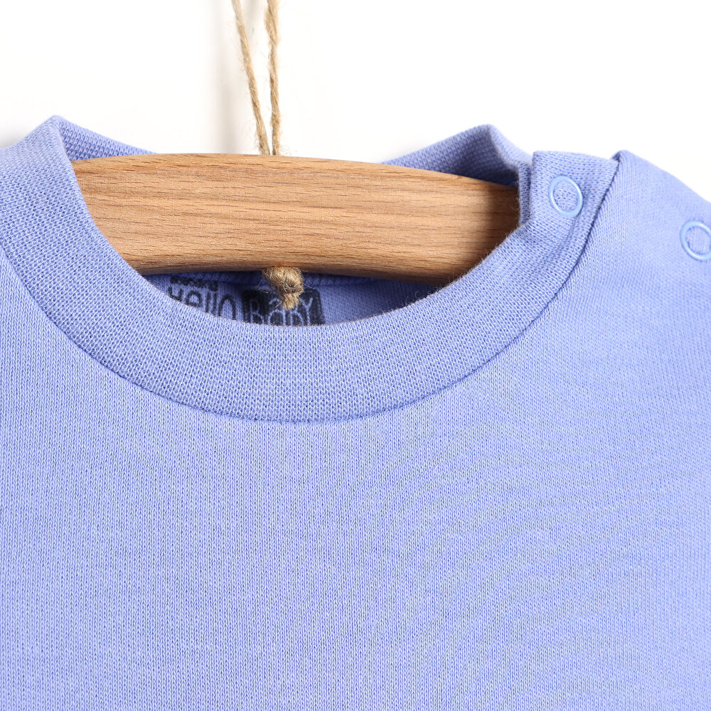 Basic Balıkçı İnterlok Sweatshirt Kız Bebek