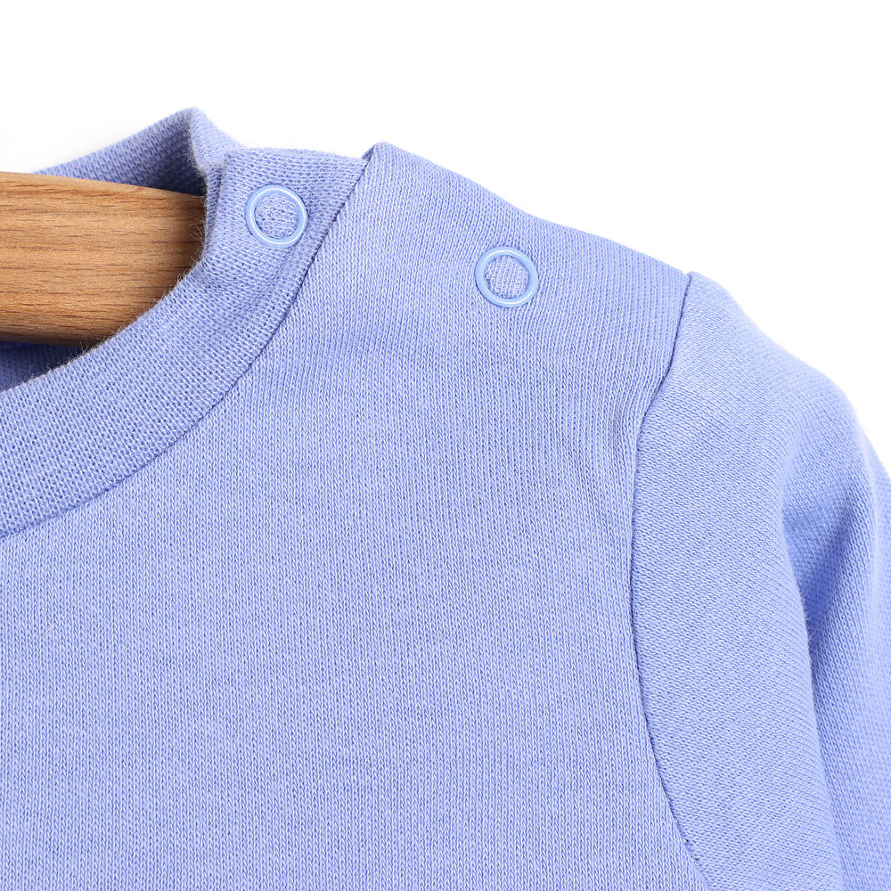 Basic Balıkçı İnterlok Sweatshirt Kız Bebek