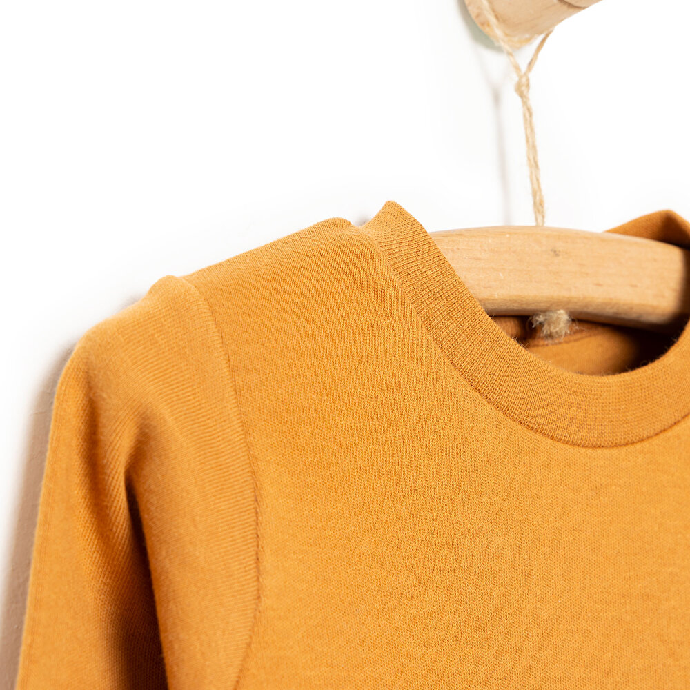 Basic Balon Desenli İnterlok  Uzun kol Tshirt Erkek Bebek