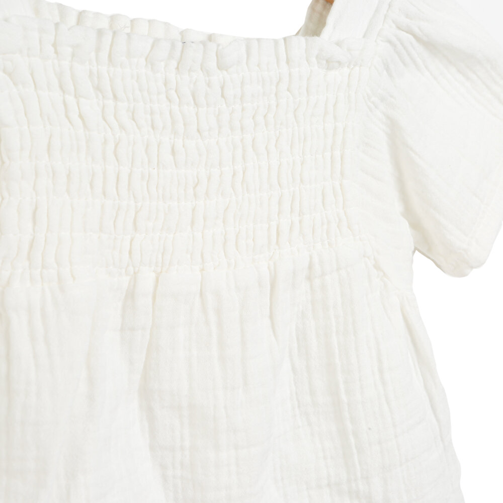 Basic Balon Kollu Poplin Bluz Kız Bebek