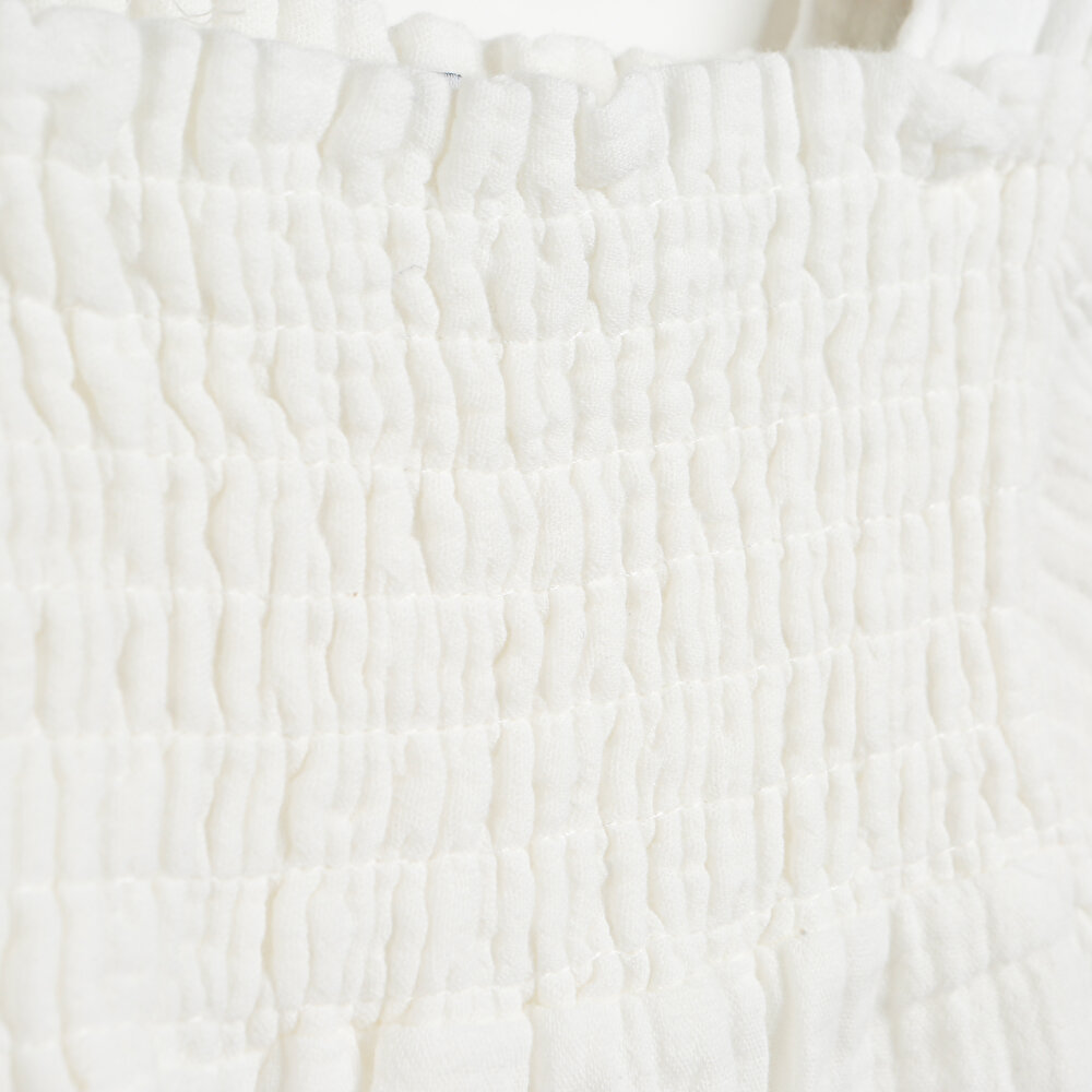 Basic Balon Kollu Poplin Bluz Kız Bebek