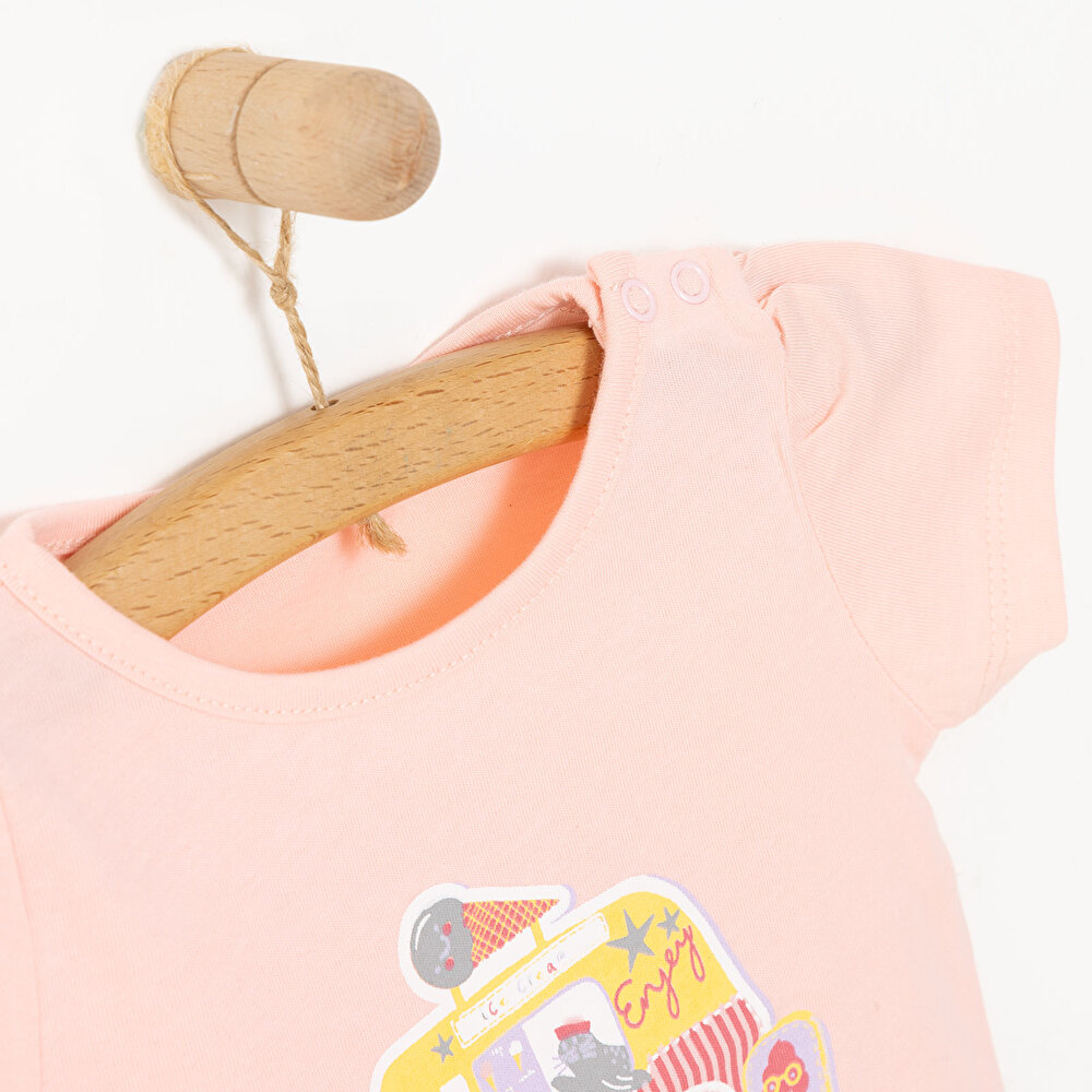 Basic Baskılı  Tshirt Kız Bebek