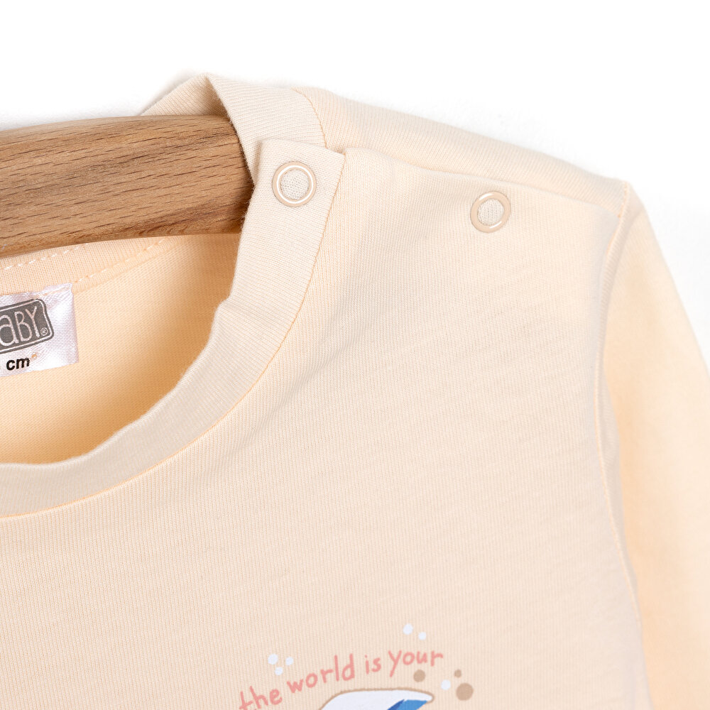 Basic Baskılı Uzun Kol Tshirt Kız Bebek