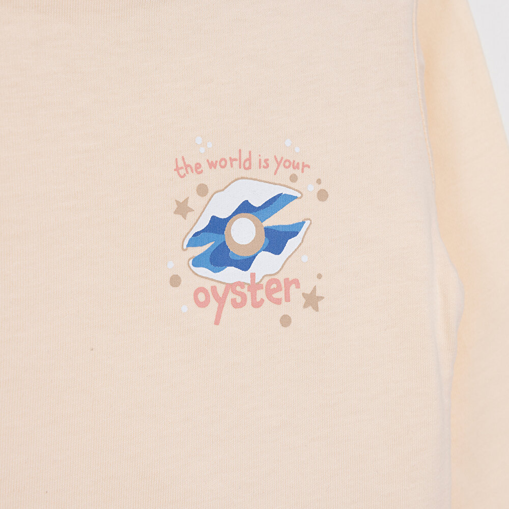 Basic Baskılı Uzun Kol Tshirt Kız Bebek