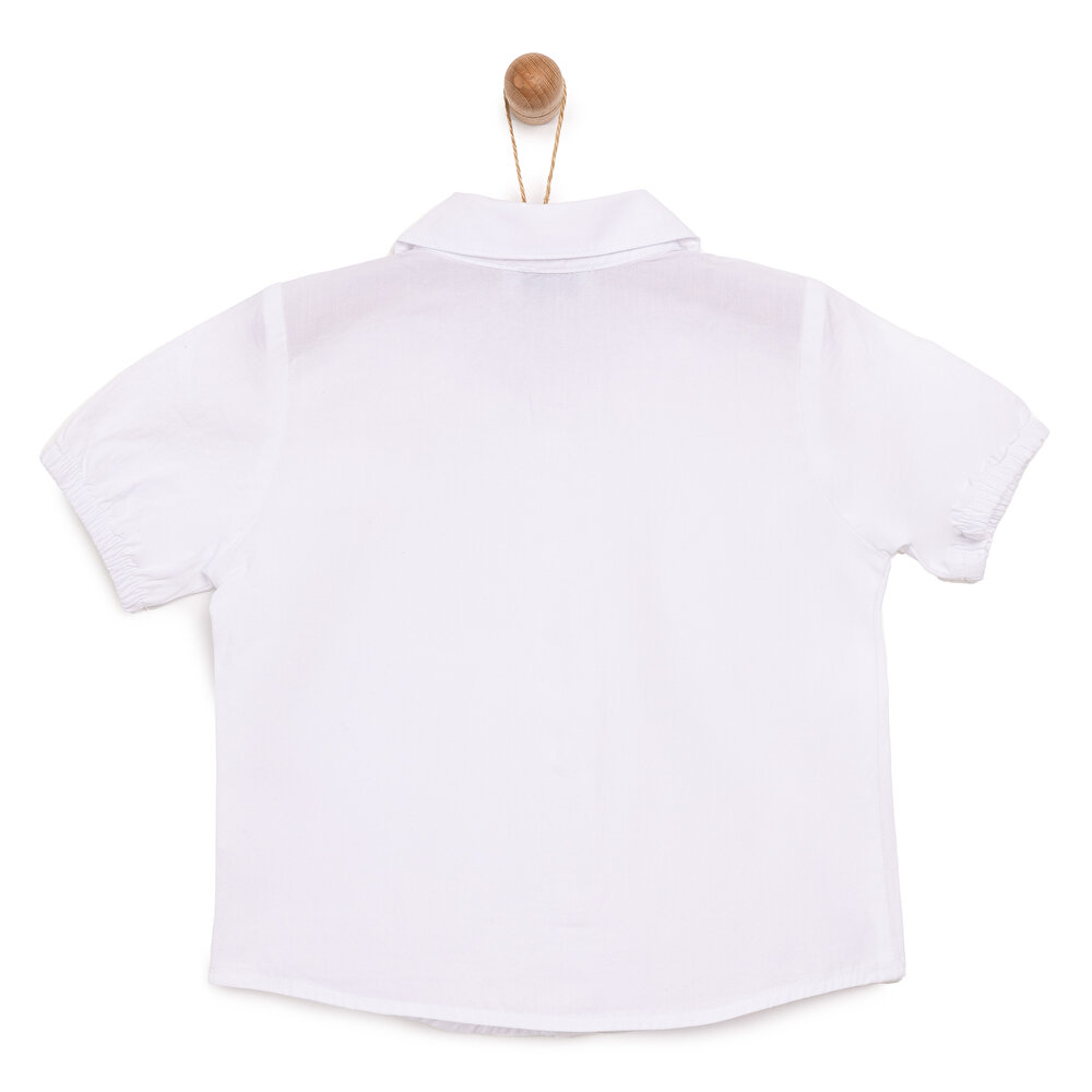 Basic Bebe Yaka Kısa Kol Gömlek Kız Bebek