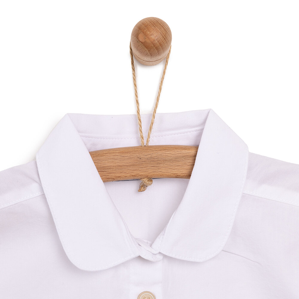 Basic Bebe Yaka Kısa Kol Gömlek Kız Bebek