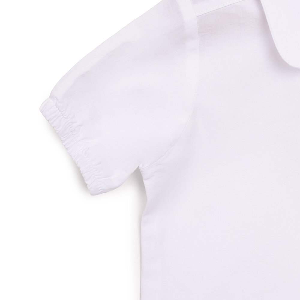 Basic Bebe Yaka Kısa Kol Gömlek Kız Bebek