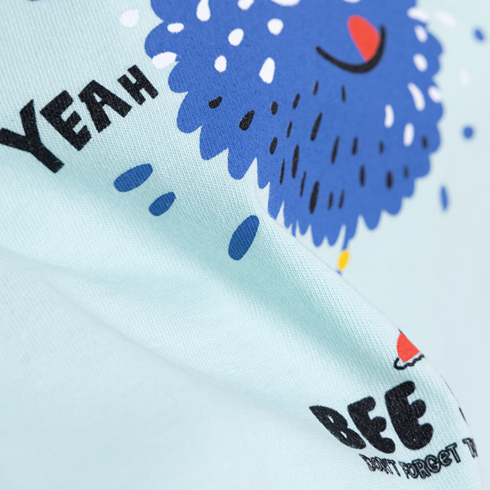 Basic Canavar Baskılı Atlet Tshirt Erkek Bebek