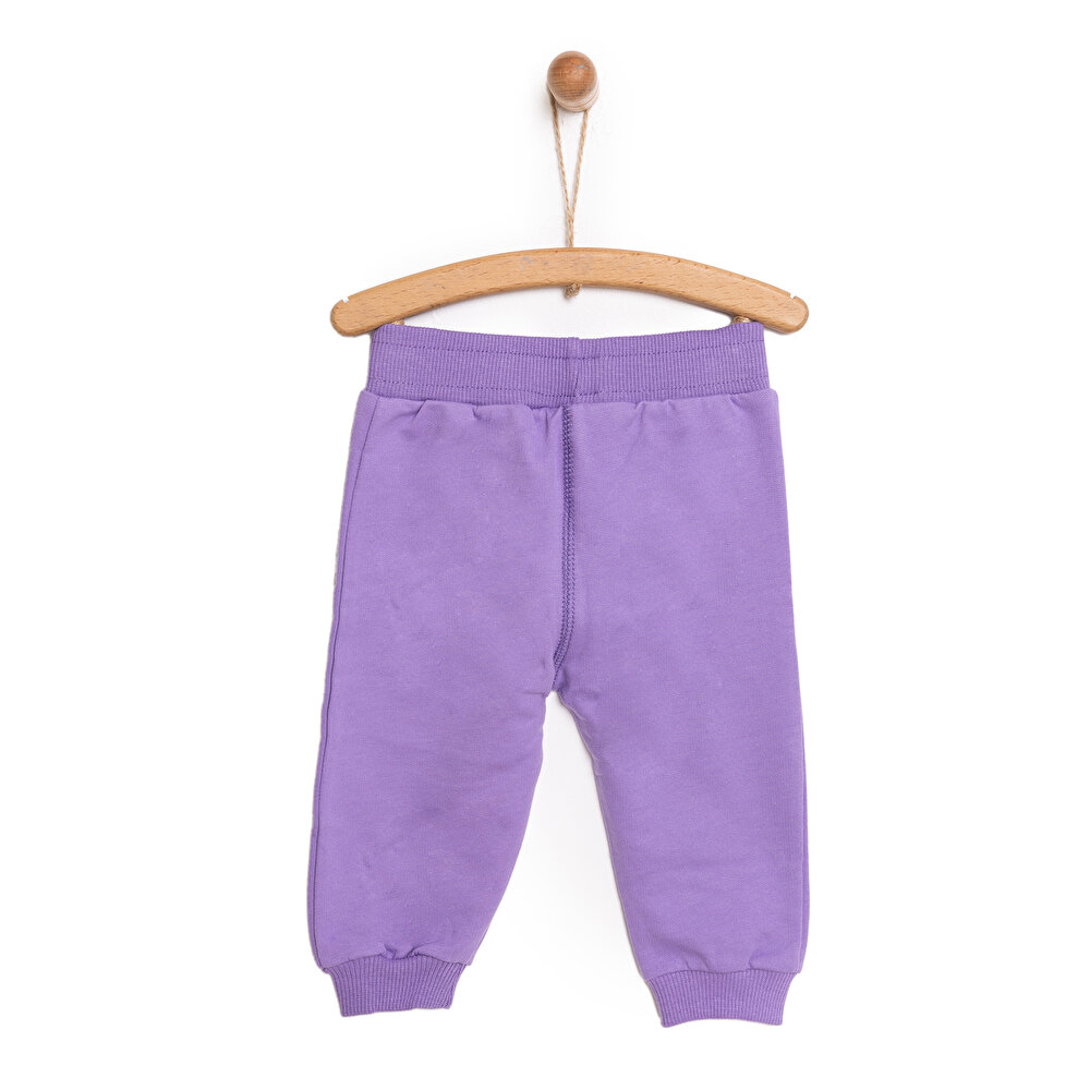 Basic Çiçek Baskılı Az Şardonlu Eşofman Alt Unisex