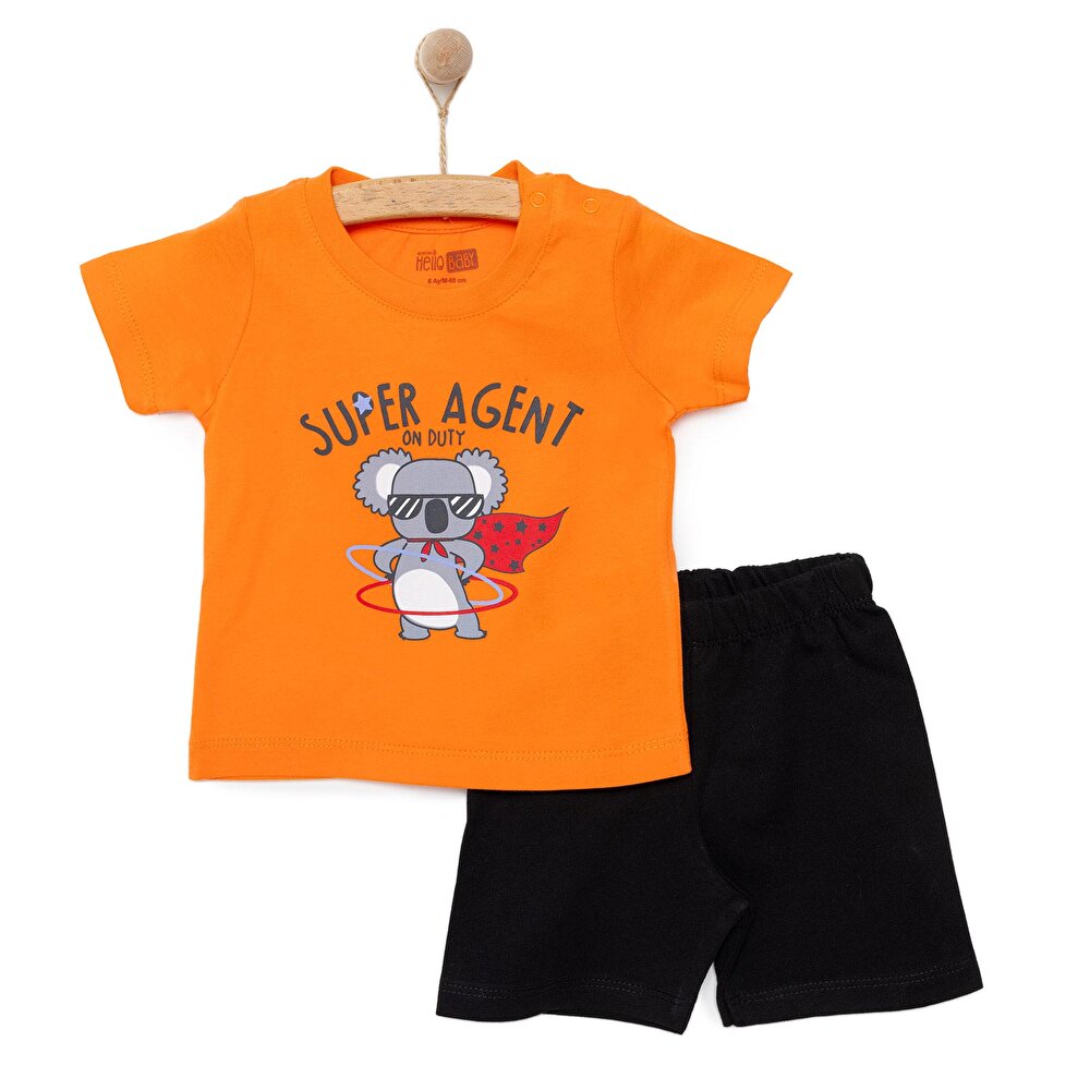 Basic Desenli Şortlu Takım Erkek Bebek
