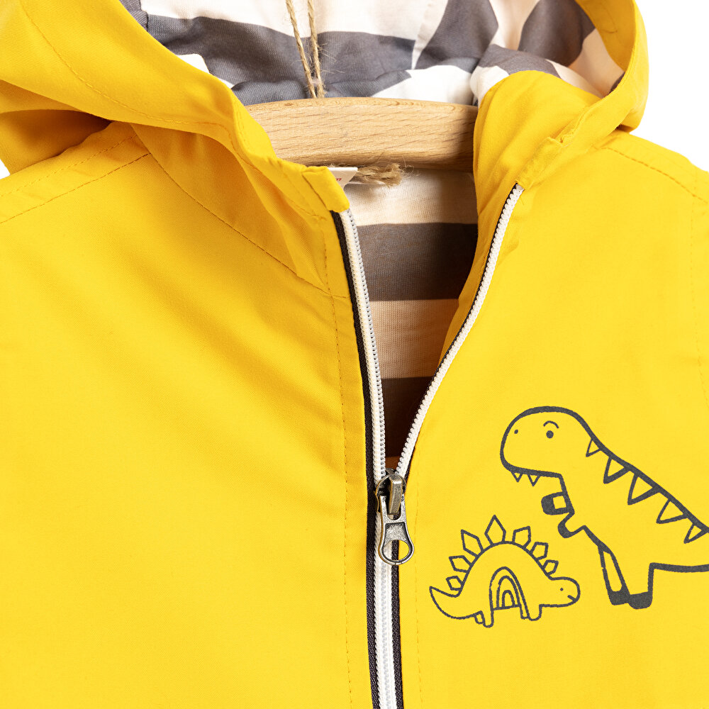 Basic Dinozor Baskılı Yağmurluk Erkek Bebek