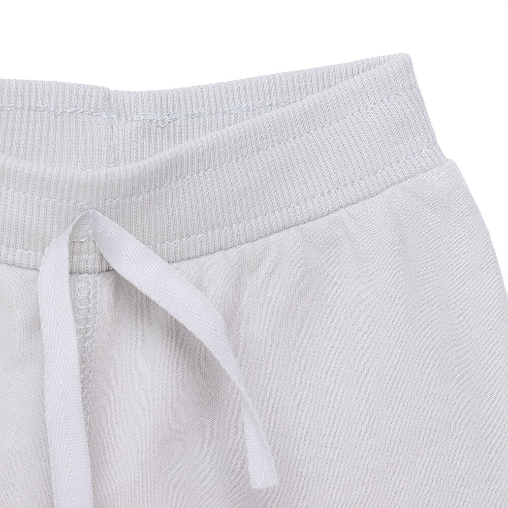 Erkek Bebek Eşofman Alt Şardonlu Kumaş Ribana Paça Gri