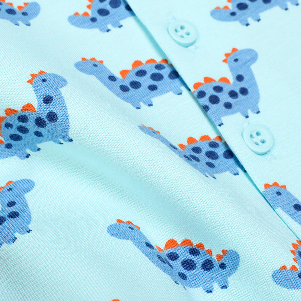 Basic Erkek Bebek Kısa Kol Gömlek Yaka Pijama Takımı