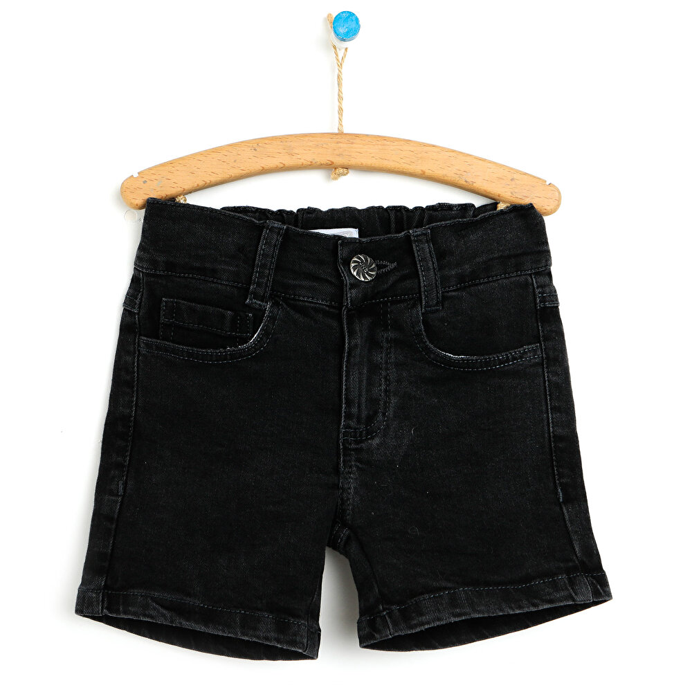 Basic Erkek Bebek Siyah Denim Şort