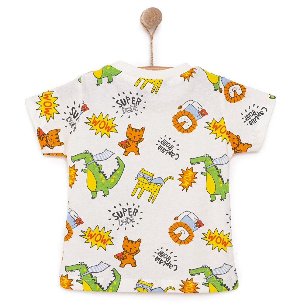 Basic Erkek Hayvan Baskılı T-Shirt Erkek Bebek