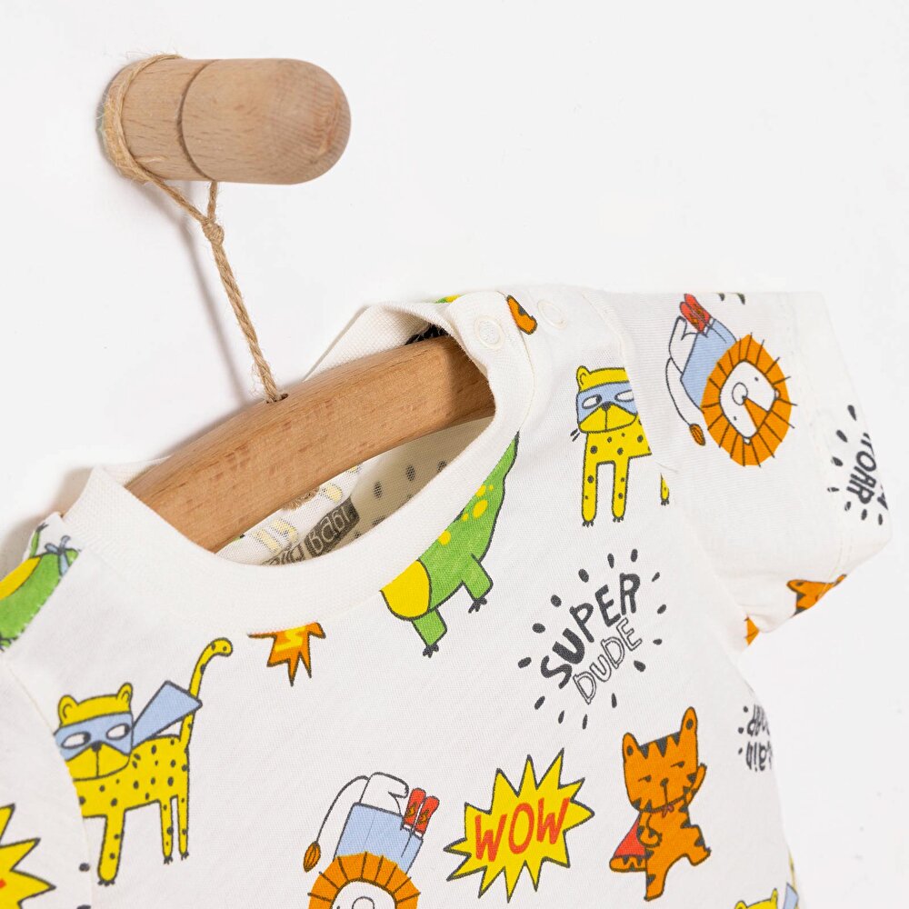 Basic Erkek Hayvan Baskılı T-Shirt Erkek Bebek