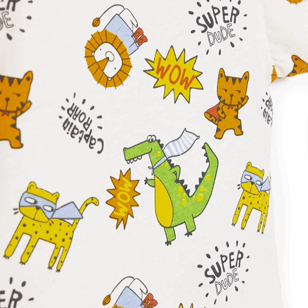 Basic Erkek Hayvan Baskılı T-Shirt Erkek Bebek