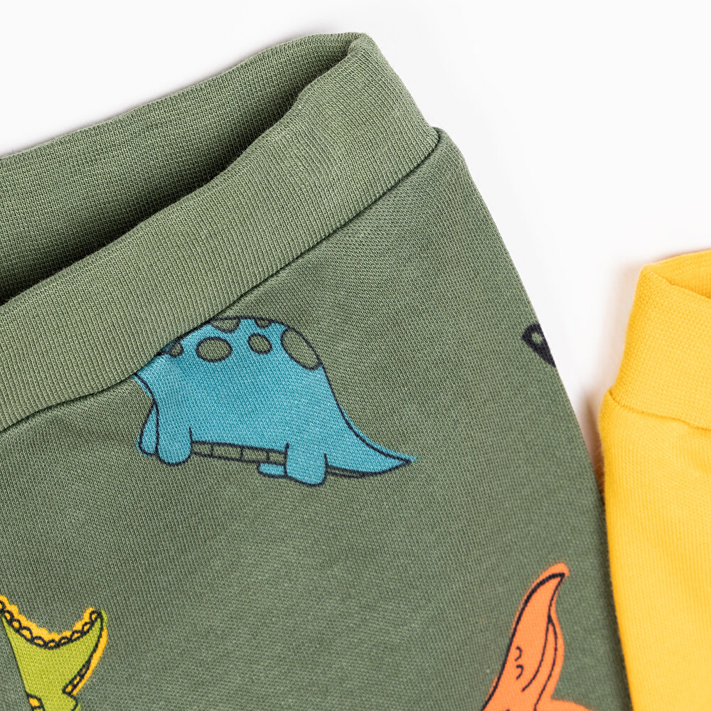 Basic Erkek Hayvan Desenli 2li Patiksiz Alt Erkek Bebek