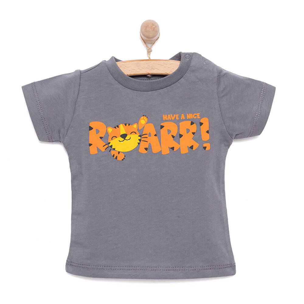 Basic Erkek Kaplan Baskılı T-Shirt Erkek Bebek