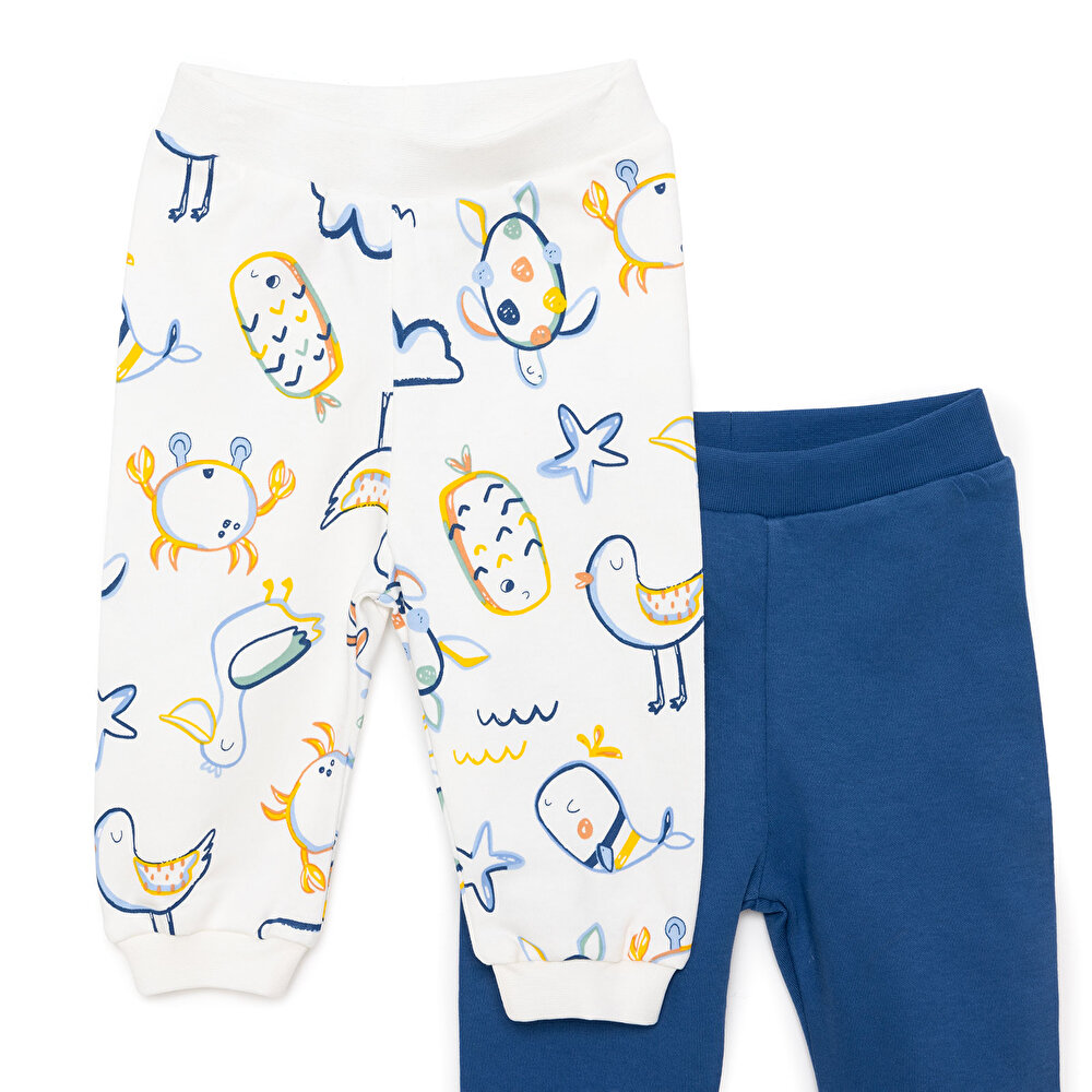 Basic Erkek Kaplumbağa Desenli 2li Patiksiz Alt Erkek Bebek