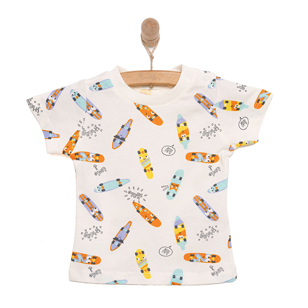 Basic Erkek Kaykay Baskılı T-Shirt Erkek Bebek