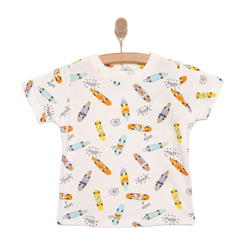 Basic Erkek Kaykay Baskılı T-Shirt Erkek Bebek