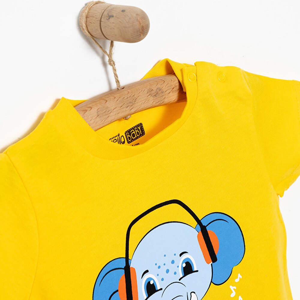 Basic Erkek Parti Fil Baskılı T-Shirt Erkek Bebek