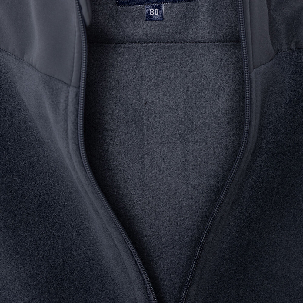 Erkek Bebek Polar Yelek Fermuarlı Lacivert