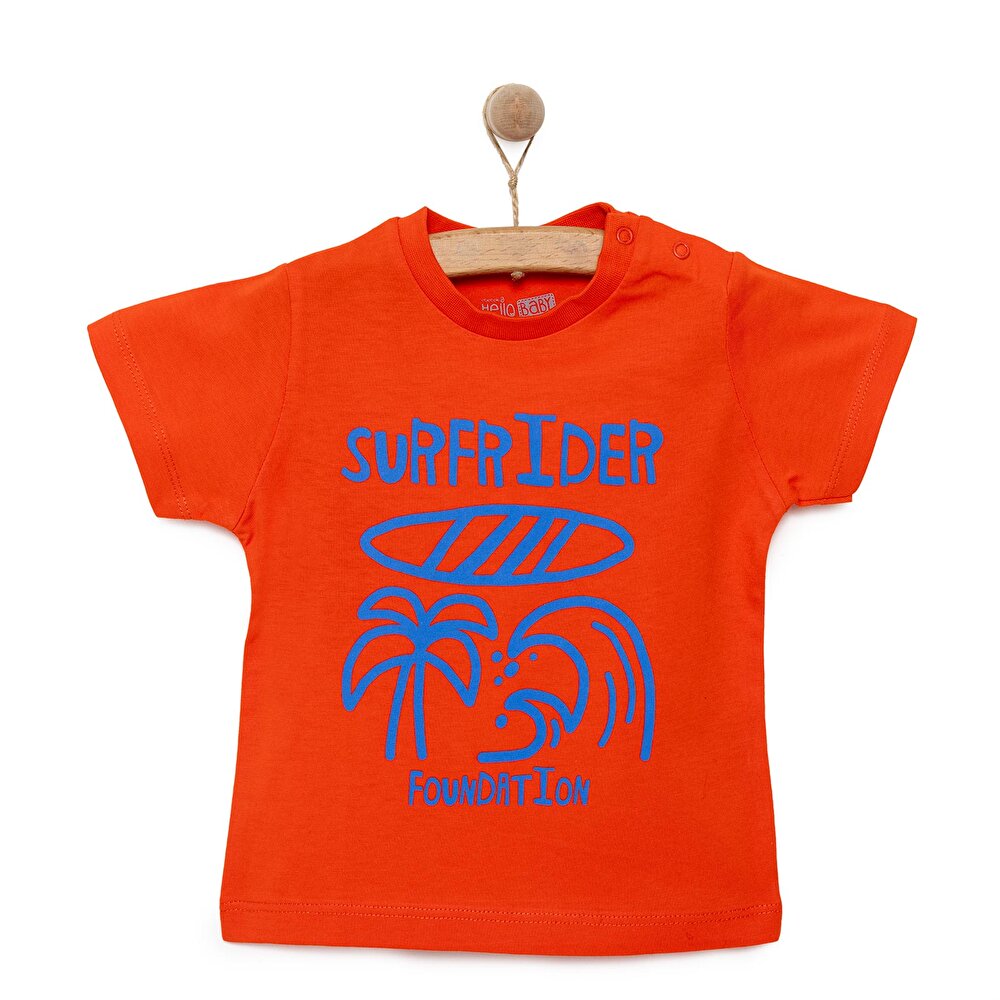 Basic Erkek Sörf Baskılı T-Shirt Erkek Bebek