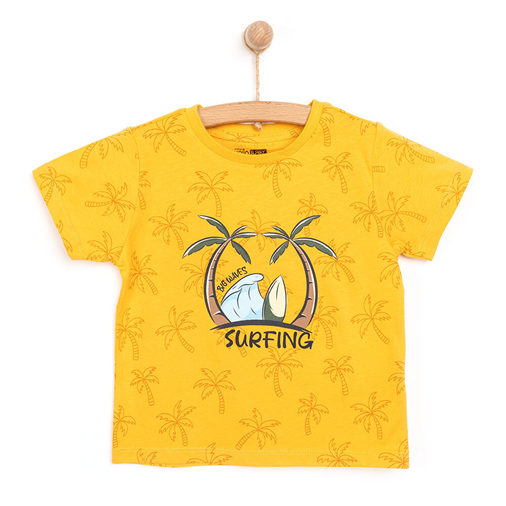 Basic Erkek Sörf Baskılı T-Shirt Erkek Bebek