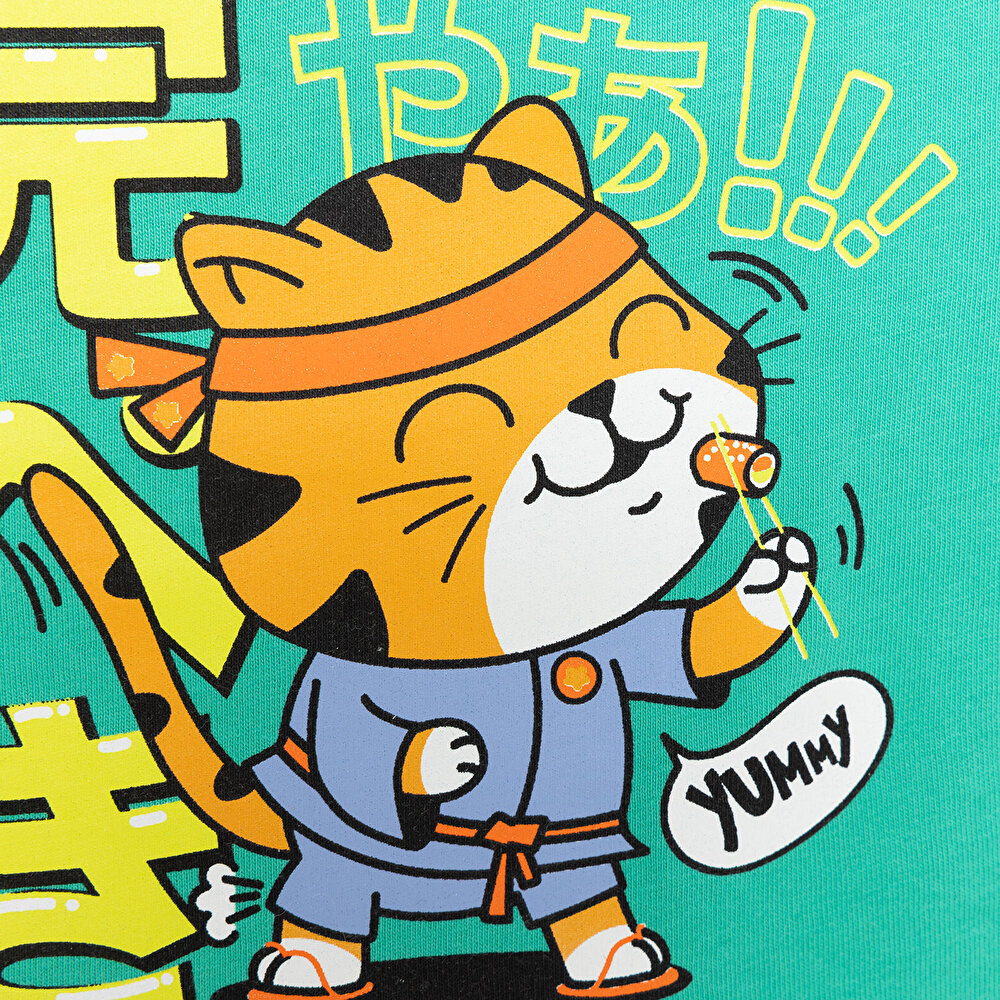 Basic Erkek Suşi Baskılı T-Shirt Erkek Bebek