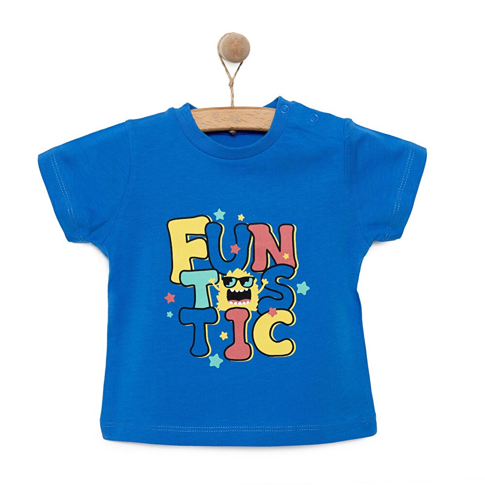 Basic Erkek Yazı Baskılı T-Shirt Erkek Bebek