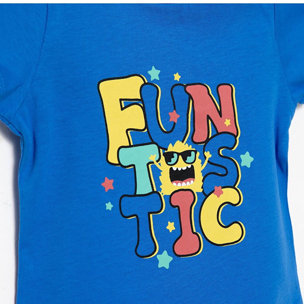 Basic Erkek Yazı Baskılı T-Shirt Erkek Bebek