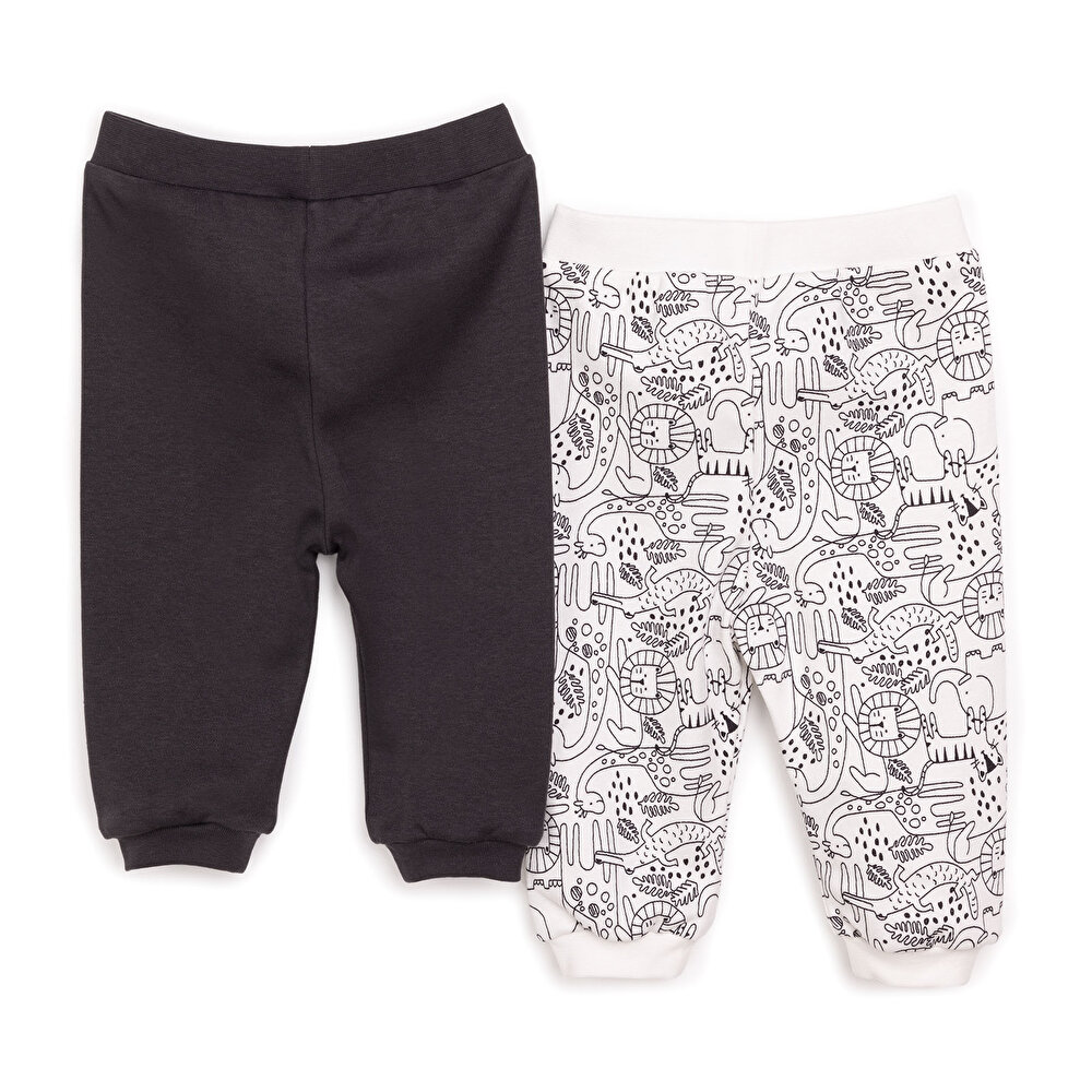 Basic Erkek Zürafa Desenli 2li Patiksiz Alt Erkek Bebek