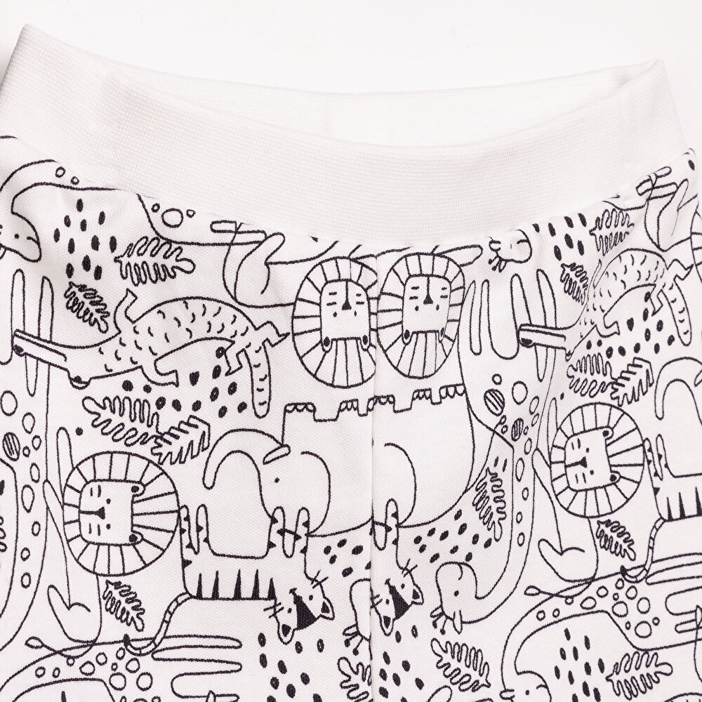 Basic Erkek Zürafa Desenli 2li Patiksiz Alt Erkek Bebek