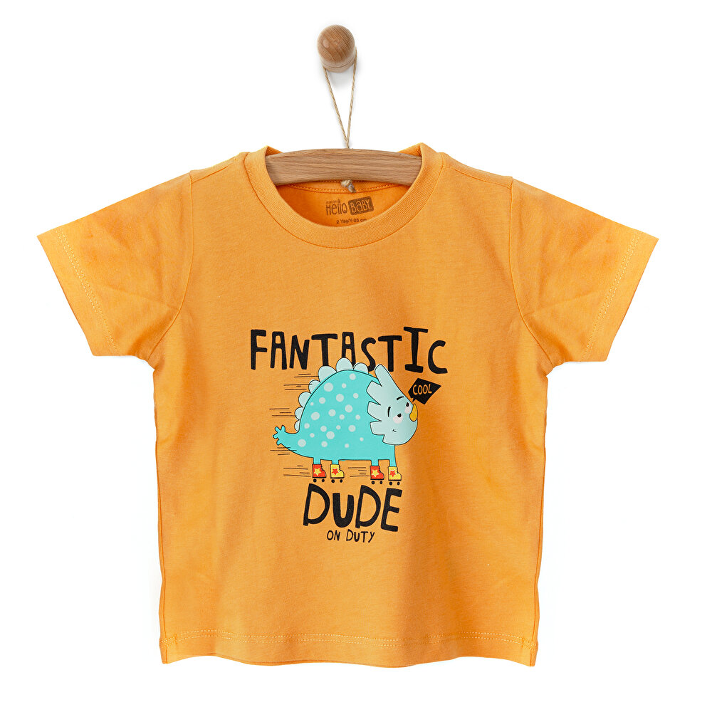 Basic Fantastik Dost Baskılı Tshirt Erkek Bebek