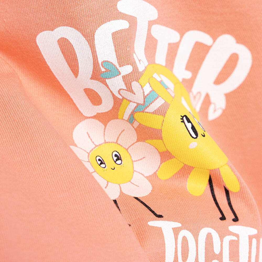 Basic Güneş Printed Tshirt Kız Bebek