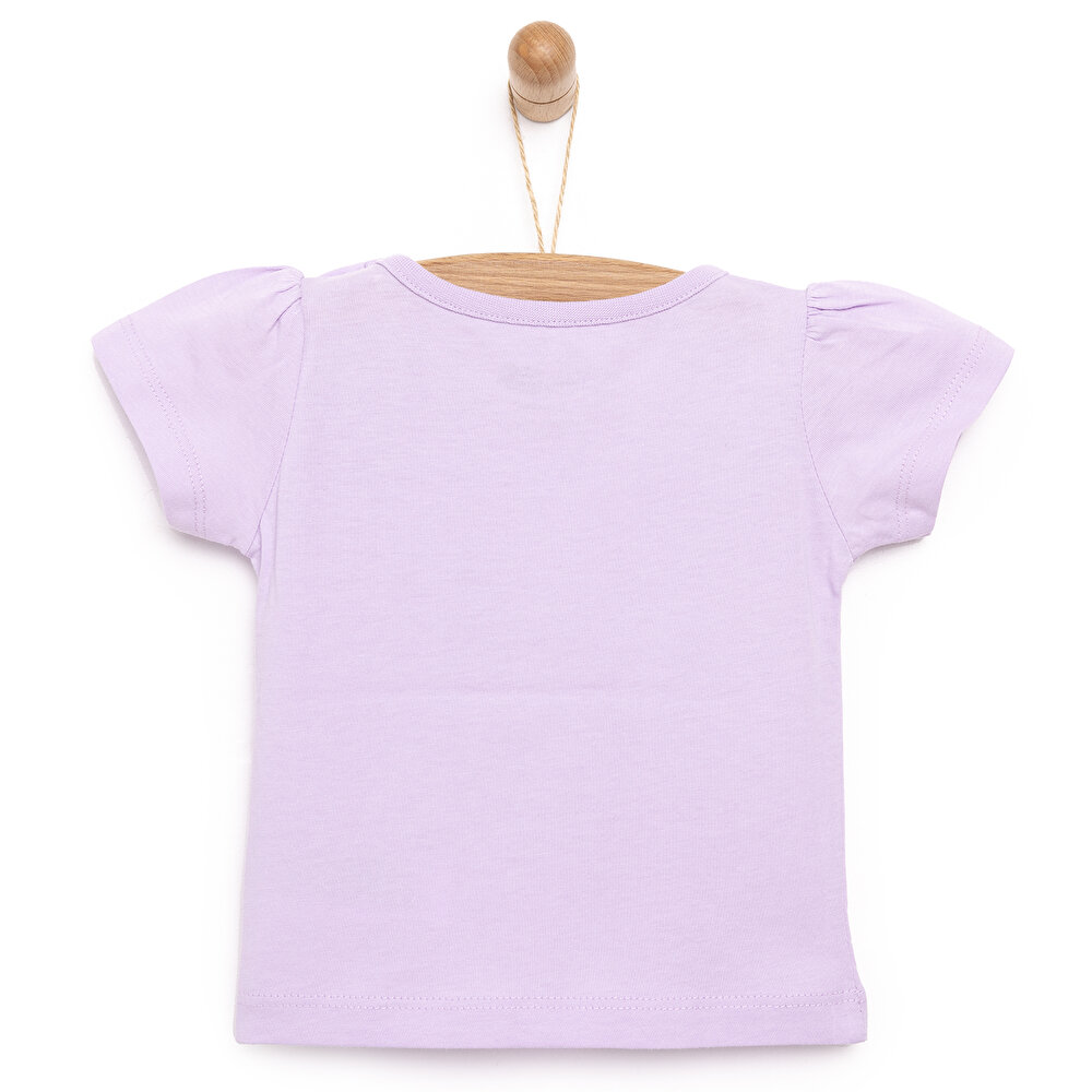 Basic Hayvan Baskılı Tshirt Kız Bebek