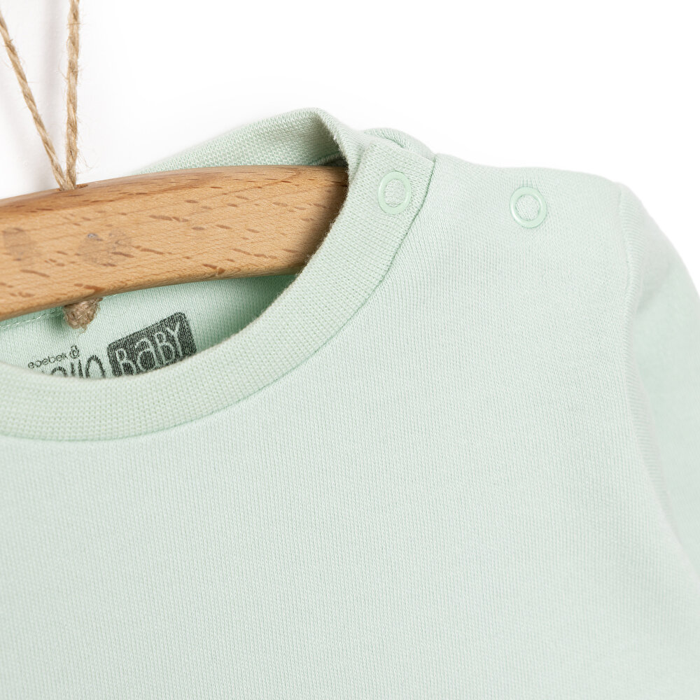 Basic Balıkçı İnterlok Sweatshirt Kız Bebek