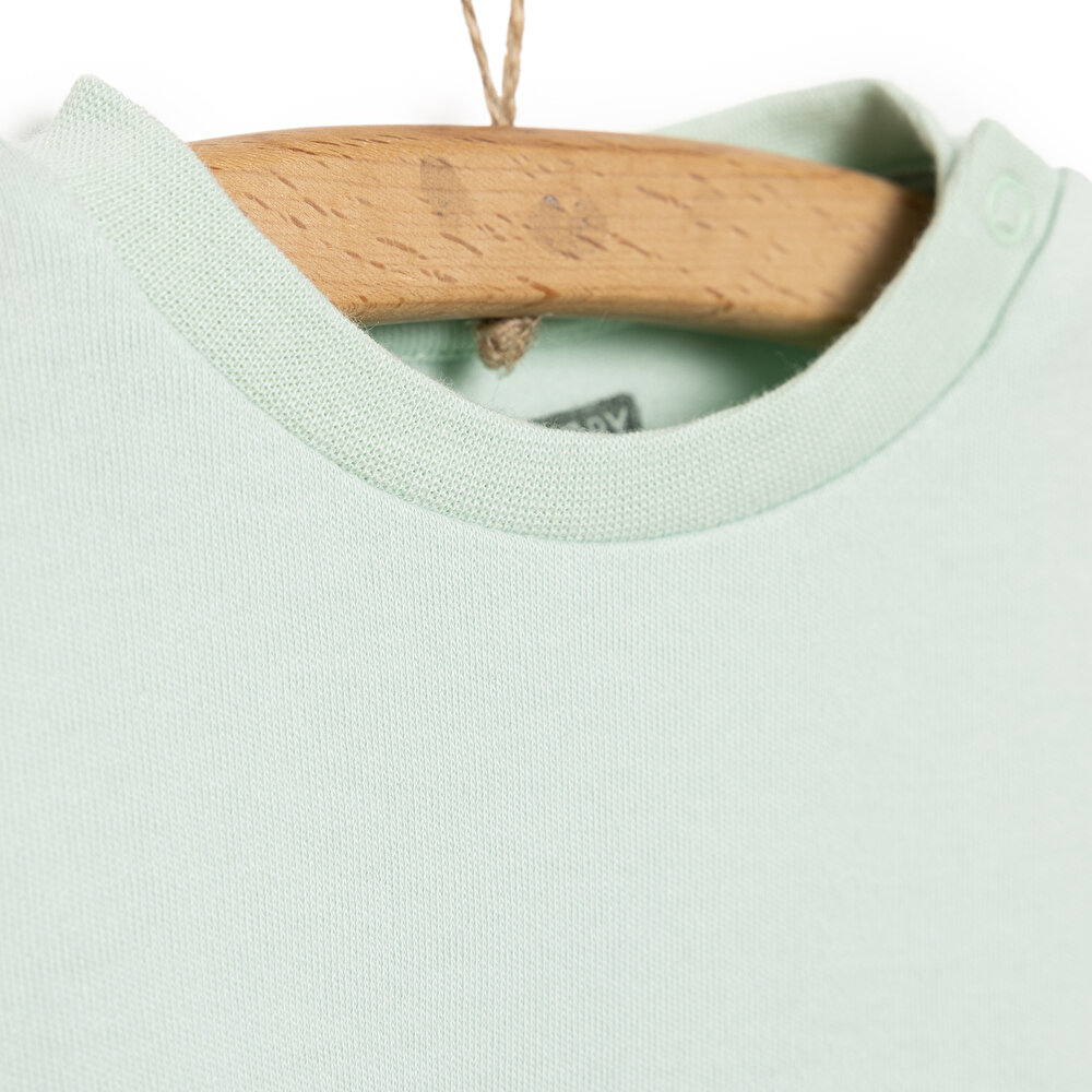 Basic Balıkçı İnterlok Sweatshirt Kız Bebek