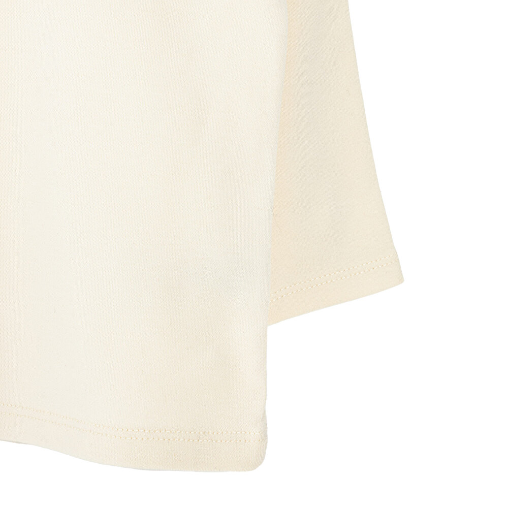 Unisex Bebek Tişört İnterlok Çıtçıtlı Bisiklet Yaka Uzun Kol Beyaz