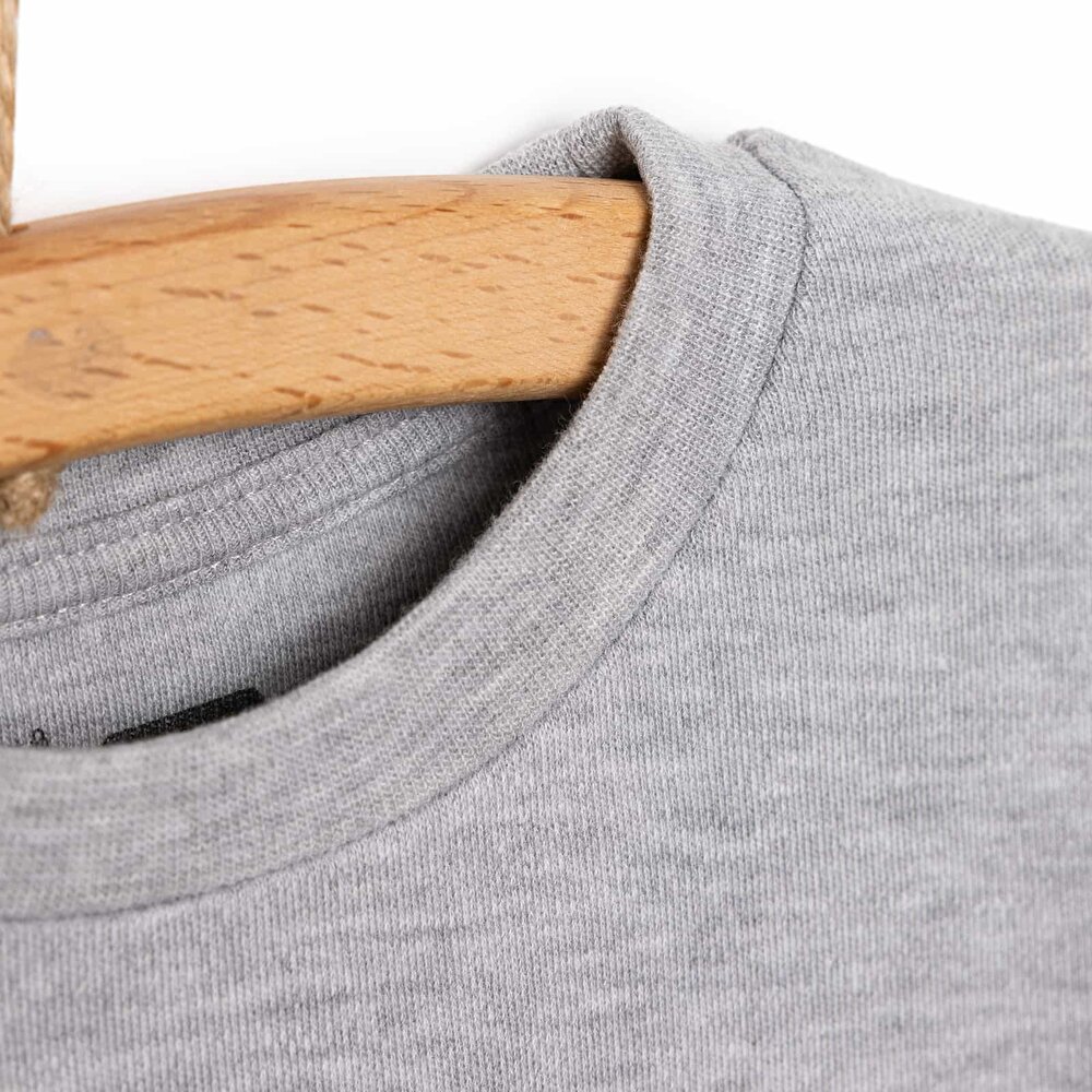 Unisex Bebek Tişört İnterlok Çıtçıtlı Bisiklet Yaka Uzun Kol Beyaz