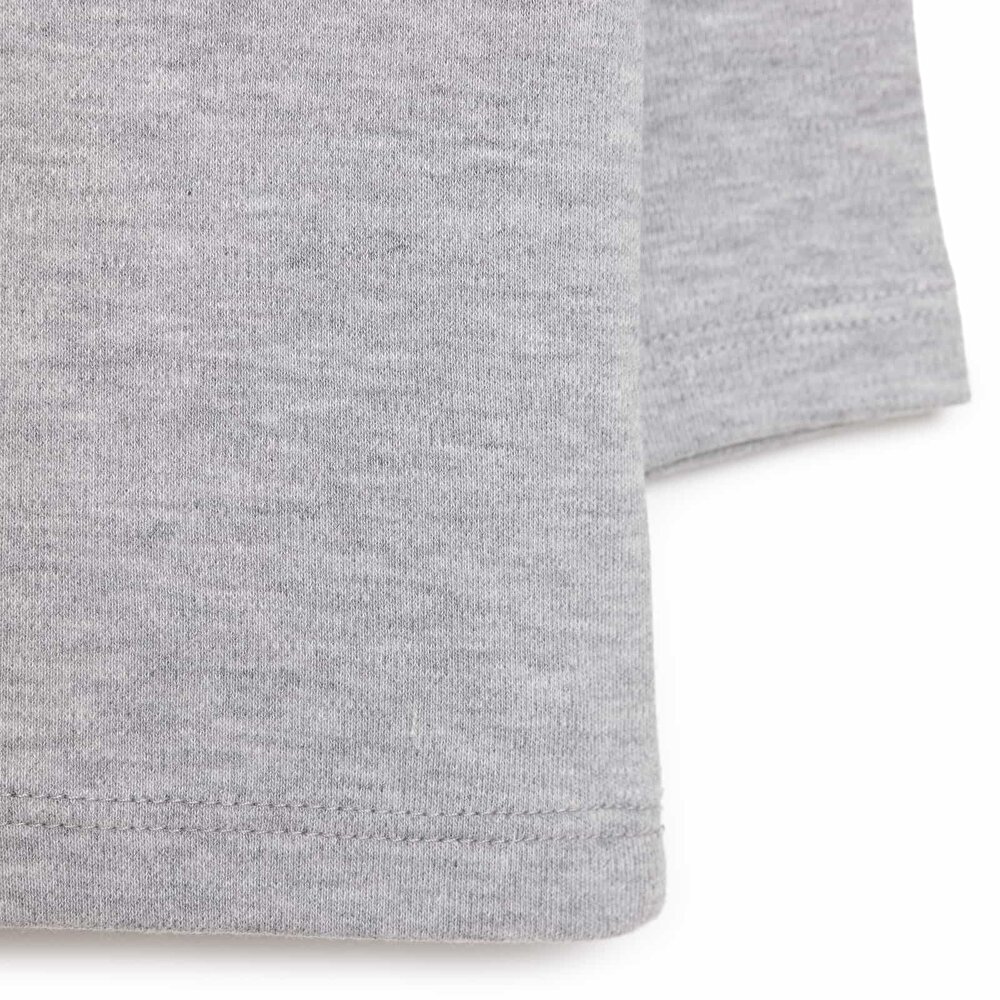 Unisex Bebek Tişört İnterlok Çıtçıtlı Bisiklet Yaka Uzun Kol Beyaz