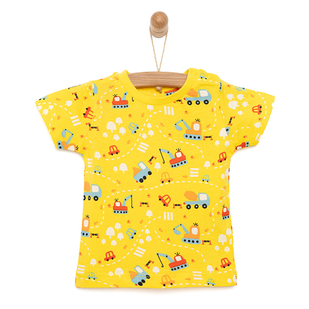 Basic İş Arabası Baskılı Tshirt Erkek Bebek